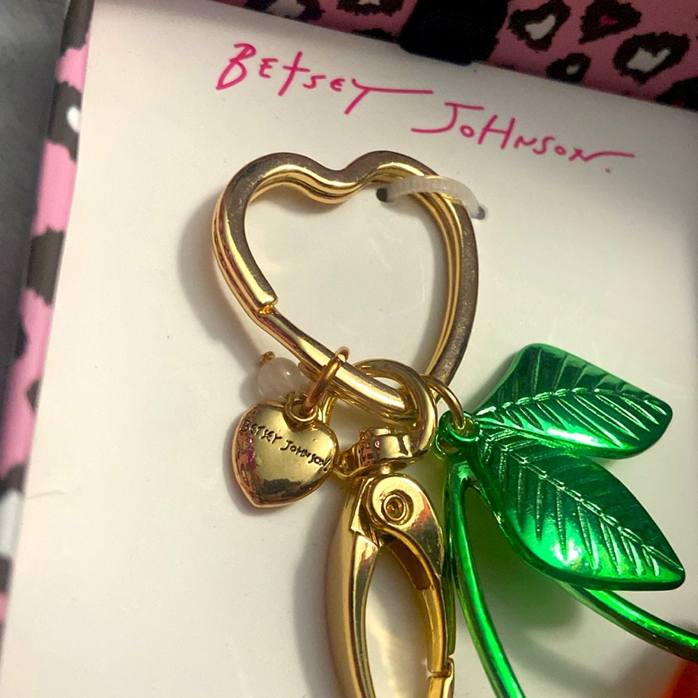 NWT Betsey Johnson Cherry Purse Charm - Picture 4 of 5